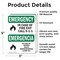 Signmission Exit Sign, Vinyl Decal, 3.5 in W, 5 in H, In Case Of Fire Exit Call 9-1-1 Bilingual OS-2PACK-EM-D-35-L-10339 - alternate 6
